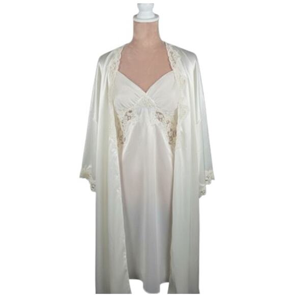 Victoria's Secret Other - Vintage Victoria's Secret Gold Label Slip and Rob Set Cream Size Large